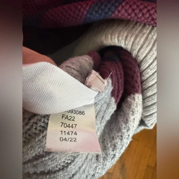 Lou & Grey Colorblock Waffle Funnel Neck Sweater | Size XL - Picture 11 of 12